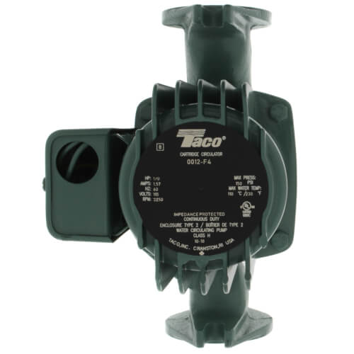 Taco 0012-F4, 1/8 HP 0012 Series Cast Iron Circulator Pump, 1-1/2" Flanged Connection 