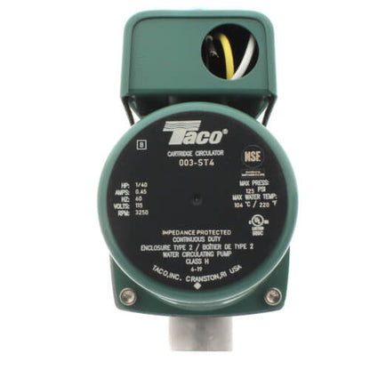 Taco 003-ST4, 003 Series Stainless Steel Circulator Pump, 3/4" Threaded Connection, 1/40 HP, 115V 