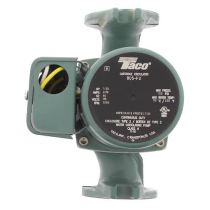 Taco 005-F2 - 1/35 HP 005 Series Cast Iron Circulator Pump, 125PSI, 115V | Faucet Center