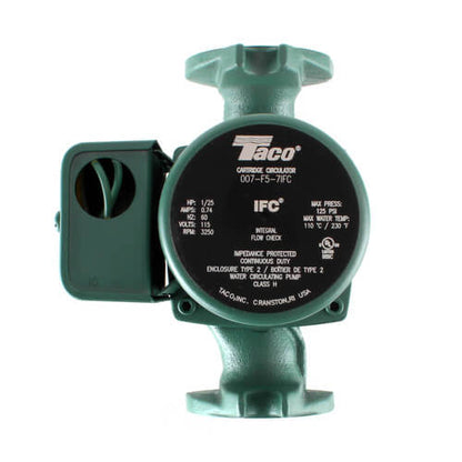 Taco 007-F5-7IFC Cast Iron Flanged Circulator Pump with Integral Flow Check, 1/25 HP, 115V 