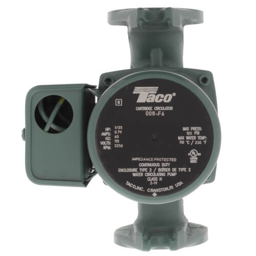 Taco 008-F6 - 1/25 HP 008 Series Cast Iron Circulator Pump, Flanged 