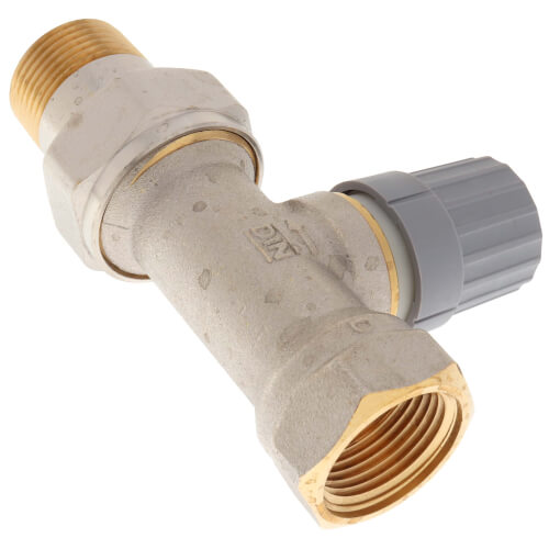 Danfoss 013G8020 3/4" Straight Thermostatic Radiator Valve, RA2000 3/4" Straight valve, FNPT x MNPT union tailpiece 