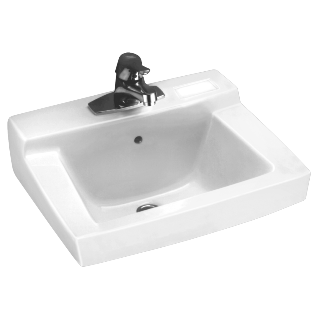 American Standard 0321075.020 Declyn Wall Mounted Bathroom Sink with Concealed Arms, 4" Centerset, White | Plumbers Center