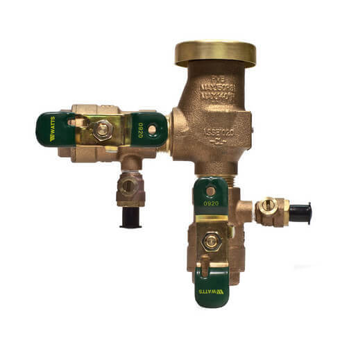 Watts 0387096, 800M4QT-1/2" Anti-Siphon Pressure Vacuum Breaker Backflow Preventer with Quarter Turn Shutoff & Tee Handles 