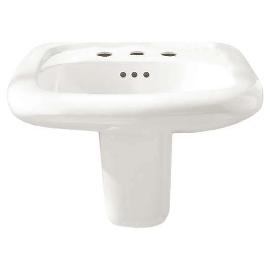 American Standard 0958908EC.020 - Murro Everclean Wide-Spread Wall-Hung Bathroom Sink, Less Overflow, ADA Compliant, White | Plumbers Center