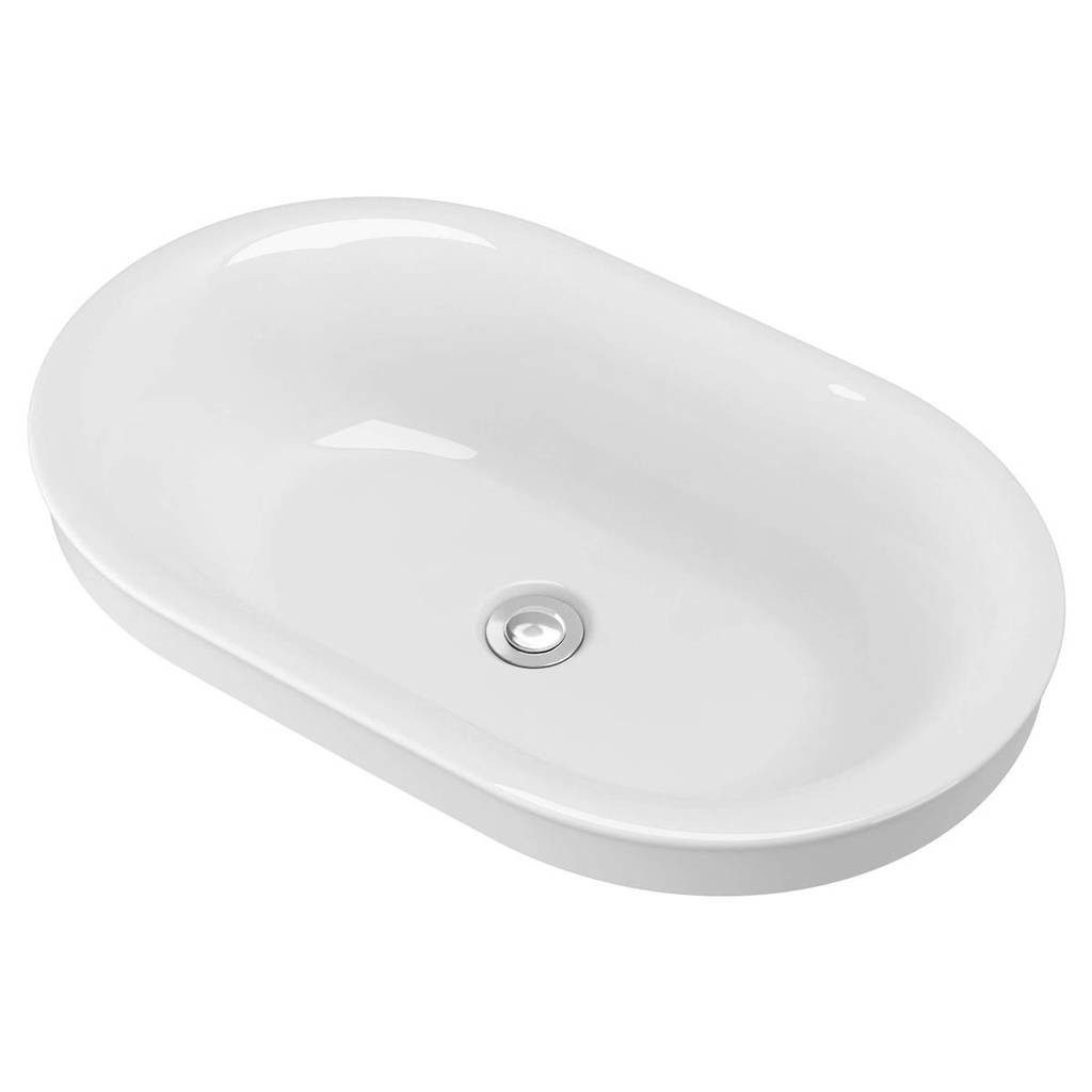 American Standard 1296000.020 Studio S 23-inch Oval Above Counter Bathroom Sink in White | Plumbers Center