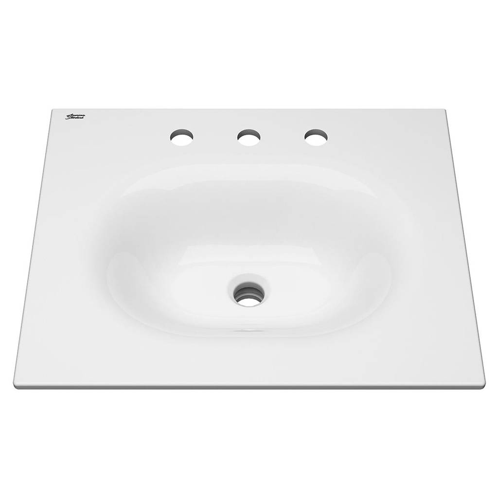 American Standard 1297008.020 Studio S 24 Vanity Wide-Spread Countertop Bathroom Sink, 8" Center, White | Plumbers Center