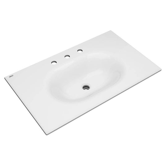 American Standard 1298008.020 Studio S 33-inch Vanity Top Mount Bathroom Sink, 8-inch Centers, White | Plumbers Center