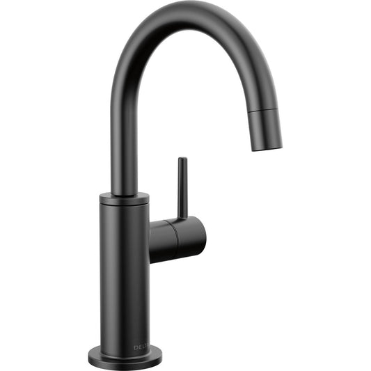 Delta 1930-BL-DST Contemporary Round 1-Hole Deck Mounted Beverage Faucet with Single Handle in Matte Black | Plumbers Center