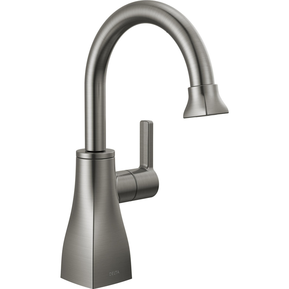 Delta 1940-KS-DST Contemporary Square 1-Handle Deck Mounted Beverage Faucet for Cold water in Black Stainless | Plumbers Center