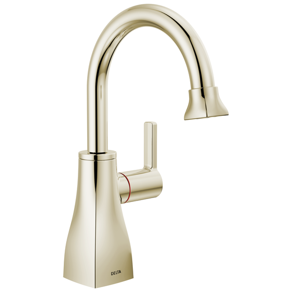 Delta 1940LF-H-PN Contemporary 1-Handle Deck Mounted Square Instant Hot Water Dispenser in  Polished Nickel | Plumbers Center