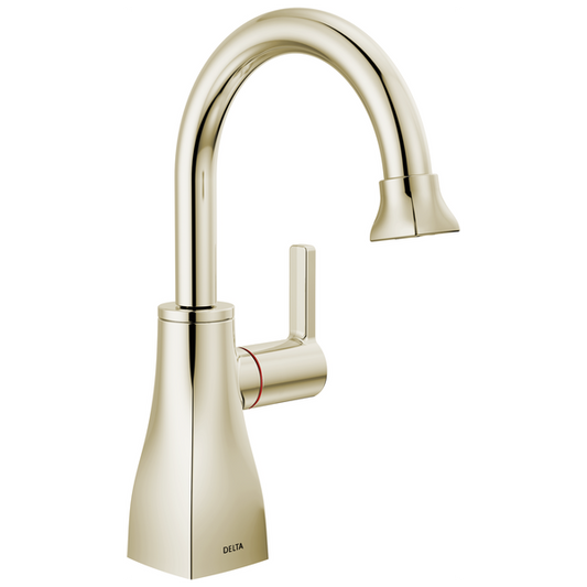 Delta 1940LF-H-PN Contemporary 1-Handle Deck Mounted Square Instant Hot Water Dispenser in  Polished Nickel | Plumbers Center