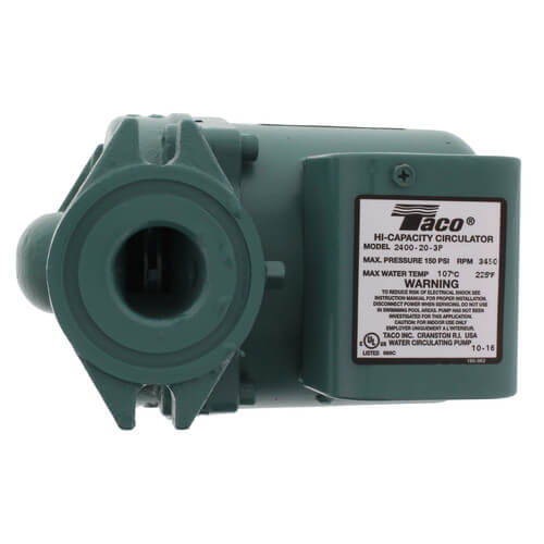 Taco 2400-20-3P - Flanged 2400 Series Cast Iron Circulator Pump, 1/6 HP, 115V, 150 Max.PSI 