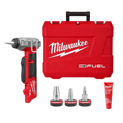 Milwaukee 2532-20 Cordless M12 FUEL ProPEX Expander Tool with 1/2" - 1" RAPID SEAL ProPEX Expander Heads