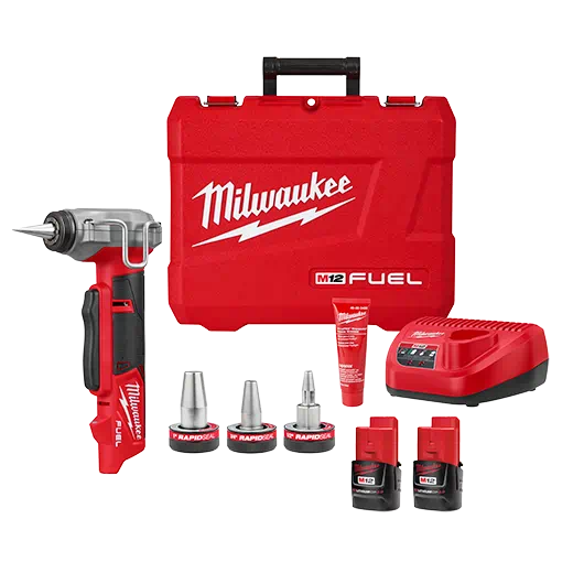 Milwaukee 2532-22 Cordless M12 FUEL ProPEX Complete Expander Kit with 1/2" - 1" RAPID SEAL ProPEX Expander Heads, Battery, Charger & Case