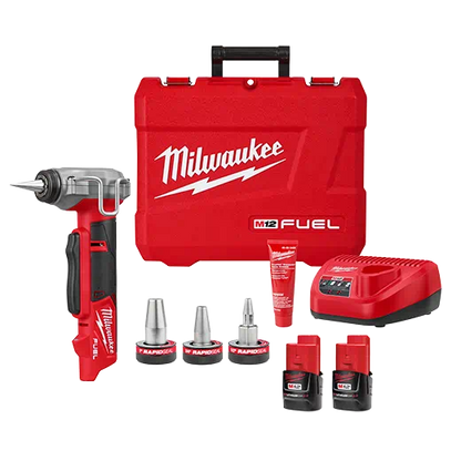 Milwaukee 2532-22 Cordless M12 FUEL ProPEX Complete Expander Kit with 1/2" - 1" RAPID SEAL ProPEX Expander Heads, Battery, Charger & Case