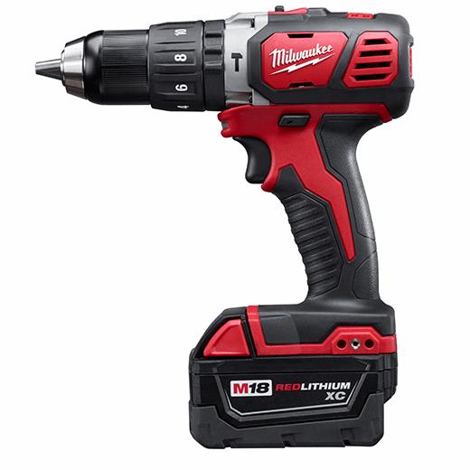 Milwaukee 2607-22 Cordless M18 Compact 1/2" Hammer Drill/Driver Kit Complete with Battery and Charger