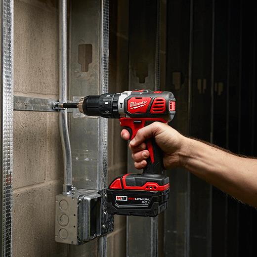 Milwaukee 2607-20 Cordless M18 Compact 1/2" Hammer Drill/Driver - Tool Only.