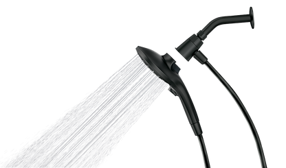 Moen 26112BL Engage 6-Function Handheld Shower Head with Magnetix Docking and Hose in Matte Black 