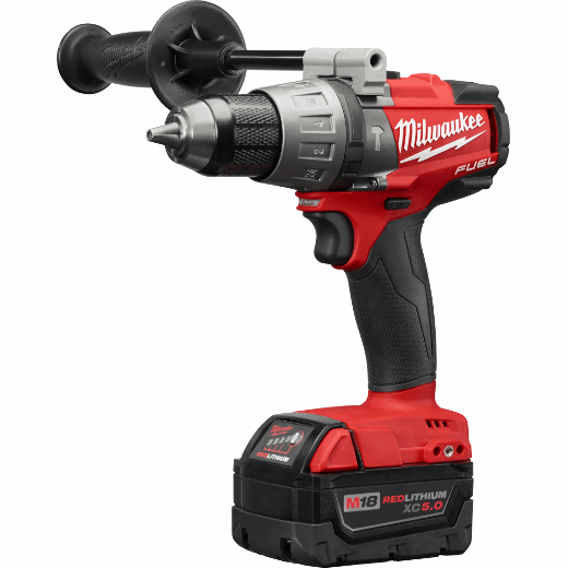 Milwaukee 2704-22 Cordless M18 FUEL 1/2" Hammer Drill/Driver Kit Complete with Battery, Charger & Case