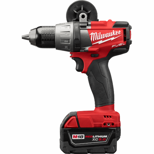 Milwaukee 2704-22 Cordless M18 FUEL 1/2" Hammer Drill/Driver Kit Complete with Battery, Charger & Case