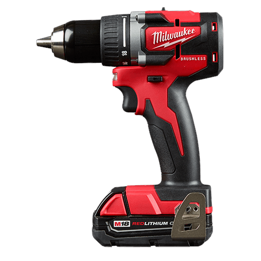 Milwaukee 2801-22CT M18 Compact Cordless Brushless 1/2" Drill Driver Kit with Battery and Charger 