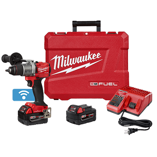 Milwaukee 2805-22 M18 FUEL 1/2" Cordless Drill/Driver with ONE-KEY Complete Kit with Battery and Charger 