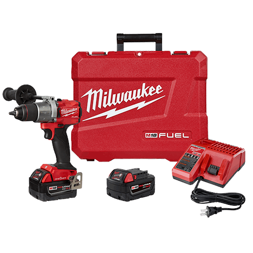 Milwaukee 2806-22 M18 FUEL 1/2" Cordless Hammer Drill with ONE-KEY, Complete Kit with Battery and Charger 