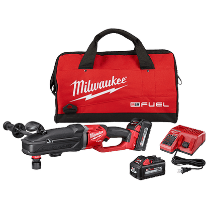 Milwaukee 2811-22 Cordless M18 FUEL SUPER HAWG Right Angle Drill with QUIK-LOK Kit Complete with Batteries, Charger, Carrying Case