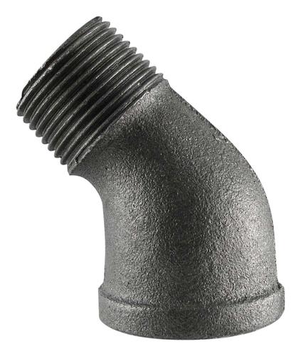 1/8" BLACK 45 STREET ELBOW - 1/8" Schedule 40 Black Threaded Malleable Iron 45 Degree Street Elbow, Class 150 | Faucet Center