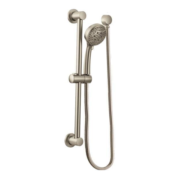 Moen 3669EPBN Eco-Performance 4-Functions Handheld Shower with Slide Bar in Brushed Nickel 