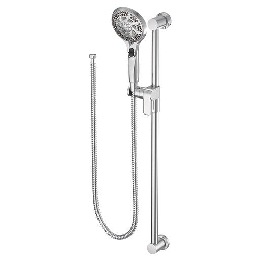 Moen 3671EP 5-Function Eco-Performance Massaging Handshower with Toggle Pause, Includes 30" Slide Bar and 69" Hose in Chrome 