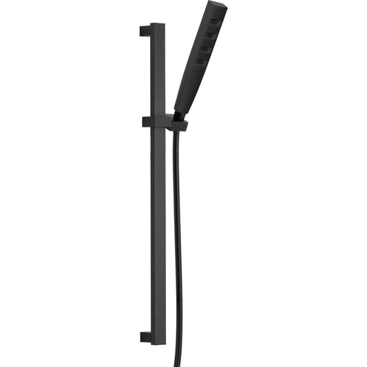 Delta 51140-BL Zura Universal Showering H2Okinetic Hand Shower 1.75 GPM with Slide Bar - Matte Black | Plumbers Center