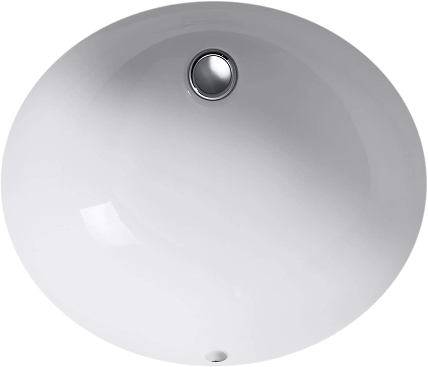 Kohler K-2210-0 - Caxton® Vitreous China 17" x 14" Oval Undermount Bathroom Sink with Overflow, White | Plumbers Center