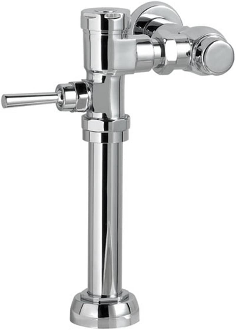 American Standard 6047161.002 Ultima Exposed Manual Toilet Flush Valve, Piston Type, 1-1/2" Top Spud, 6.0 LPF/1.6 GPF, Polished Chrome | Plumbers Center