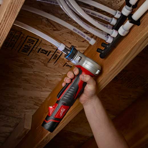 Milwaukee 2432-22 Cordless M12™ ProPEX Complete Expansion Tool Kit with Expansion Heads, Batteries & Charger