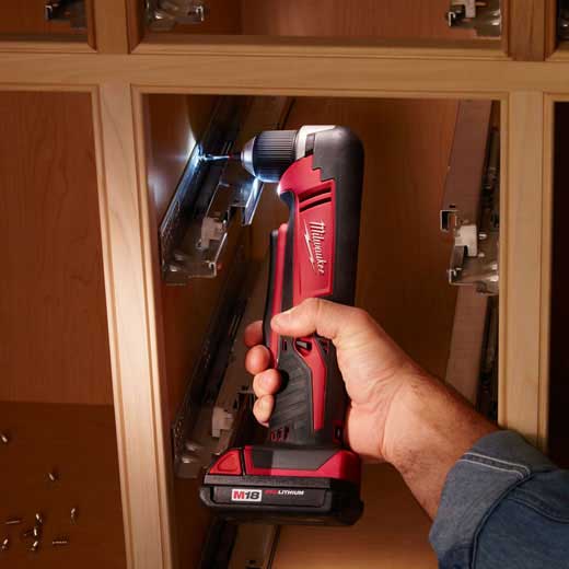 Milwaukee 2615-21CT M18 Cordless Lithium-Ion Right Angle Drill Kit with Battery, Charger & Carrying Case