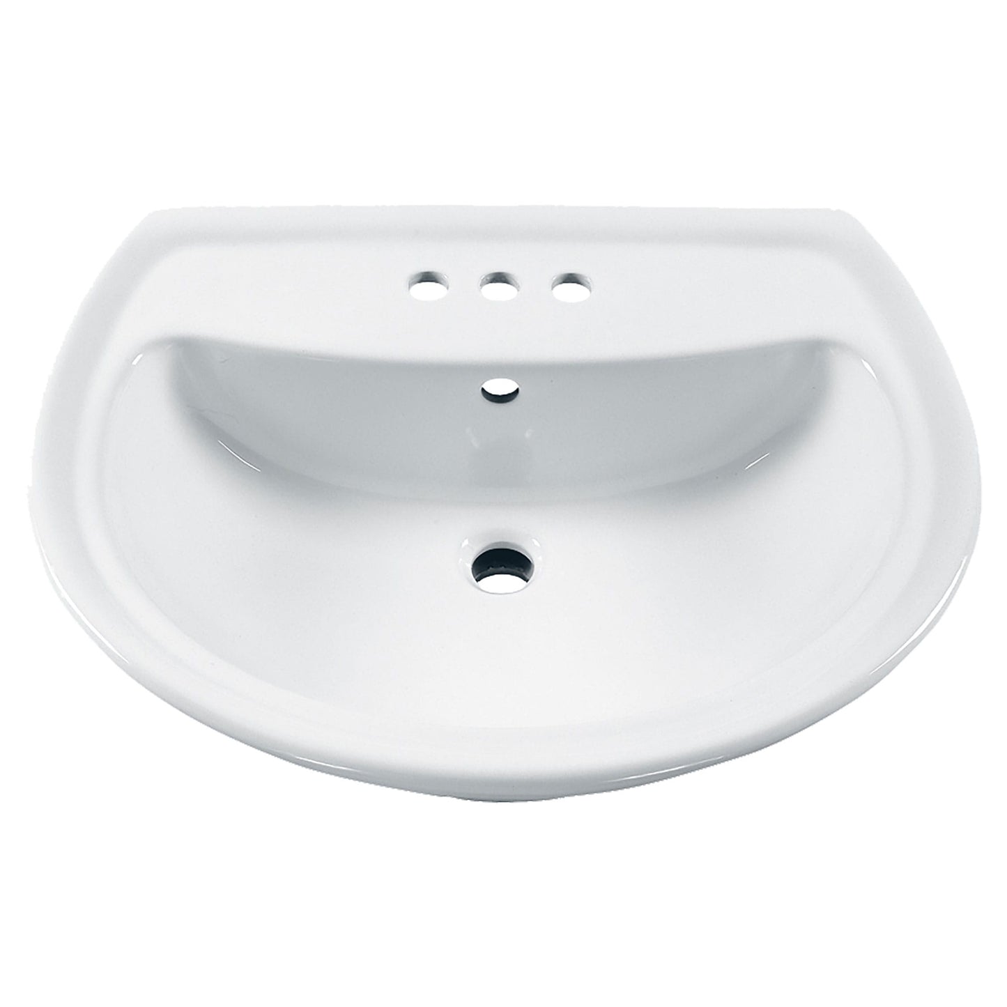 American Standard 0236004.020 Cadet 4" Centerset Pedestal Bathroom Sink Top in White | Plumbers Center