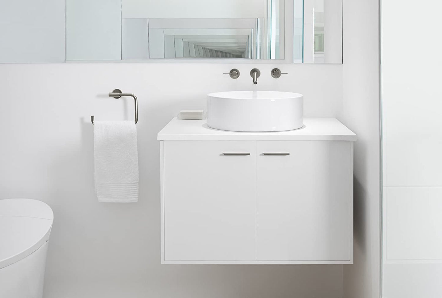 Kohler K-14800-0 Vox Round Vessel Countertop Bathroom Sink, White 