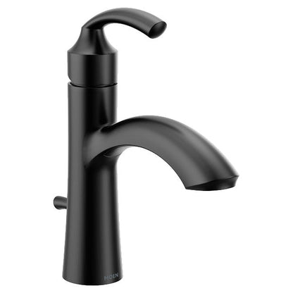 Moen 6170BL Glyde One-Handle High Arc Bathroom Faucet, Matte Black