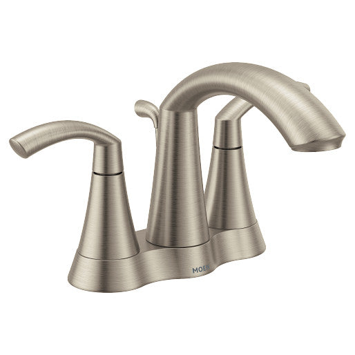 Moen 6172BN Glyde 2-Handle Centerset High Arc Bathroom Faucet, Brushed Nickel  