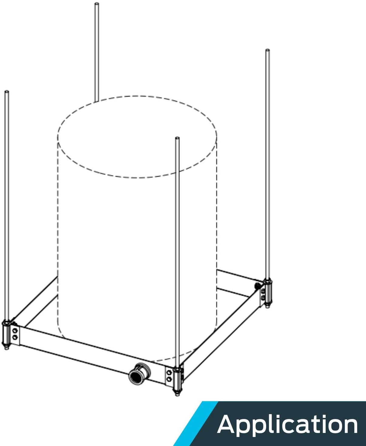 HoldRite 40-SWHP-M Quick Stand Ceiling Mounted Water Heater Platform, up to 20 Gallons Hot Water Heater, 375 lbs 