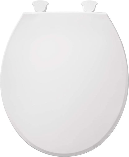 Bemis 800EC-000 Residential Round Plastic Toilet Seat with Cover that Removes for Easy Cleaning - White