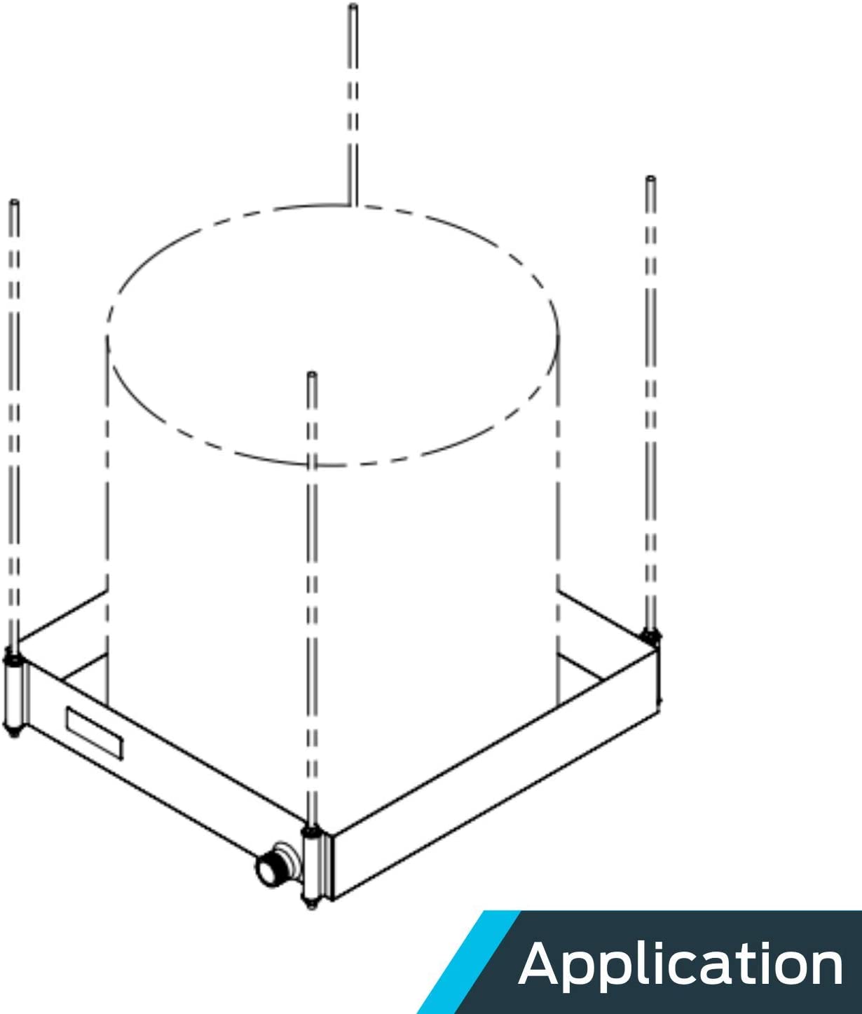 HoldRite 30-SWHP-M Ceiling Mounted QuickStand Water Heater Platform, 20-Gallon, Aluminum 