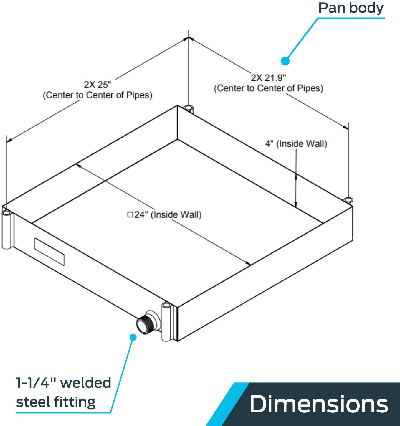 HoldRite 30-SWHP-M Ceiling Mounted QuickStand Water Heater Platform, 20-Gallon, Aluminum 