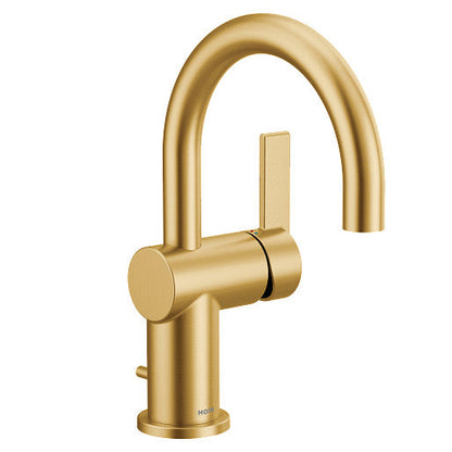 Moen 6221BG Cia Single Handle High Arc Bathroom Faucet in Brushed Gold 