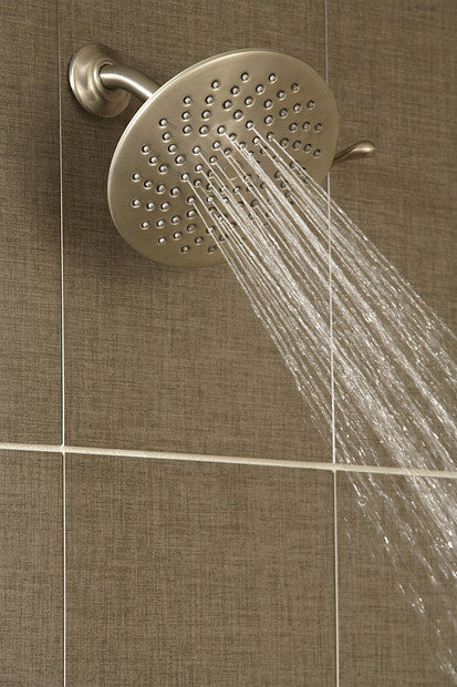 Moen S6320EPBN Velocity Two-Function 8" Diameter Spray Head Eco-Performance Showerhead, Brushed Nickel 