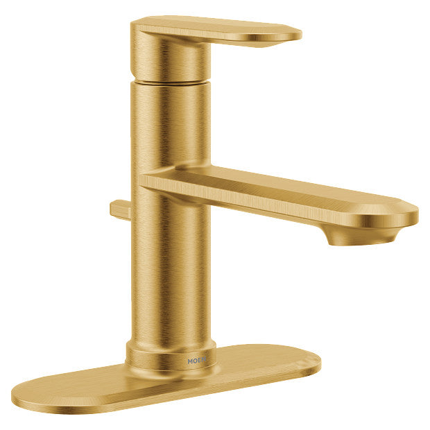 Moen 6504BG Greenfield One-Handle High Arc Single-Hole Bathroom Faucet, Brushed Gold