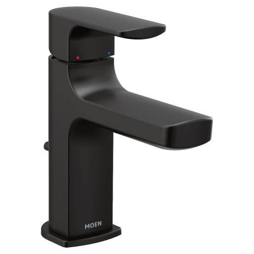 Moen 6900BL Rizon Single-Hole Mount Single-Handle Bathroom Faucet in Matte Black 