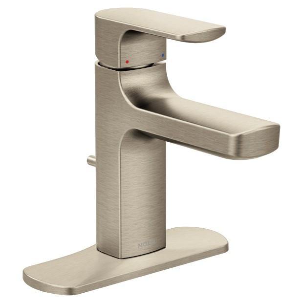 Moen 6900BN Rizon Single Hole Single-Handle Bathroom Faucet in Brushed Nickel 